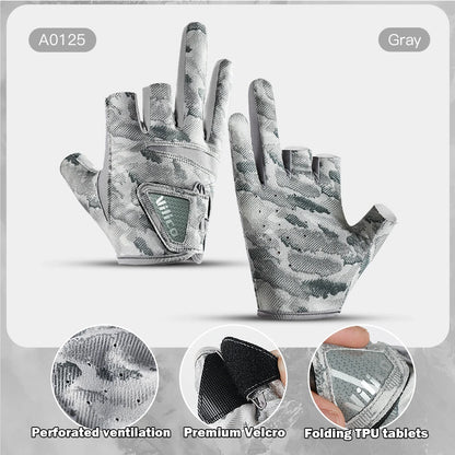 Three-Finger Breathable Fishing Gloves with UV Protection