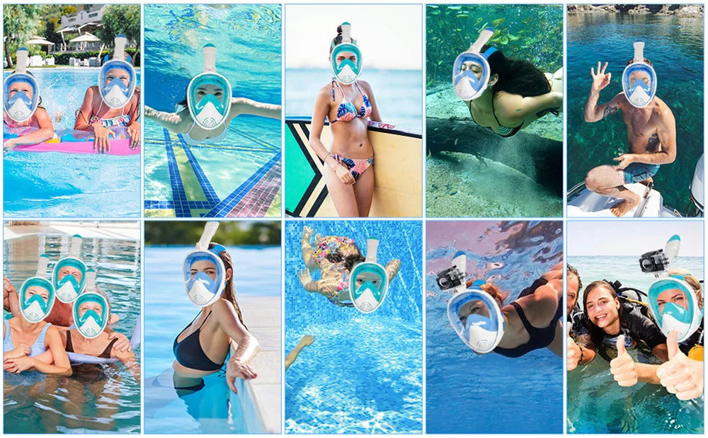 180° Panoramic Full-Face Snorkel Mask