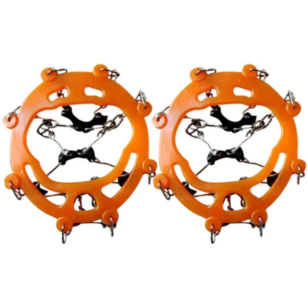 8-Spike Anti-Slip Ice Cleats for Boots & Shoes