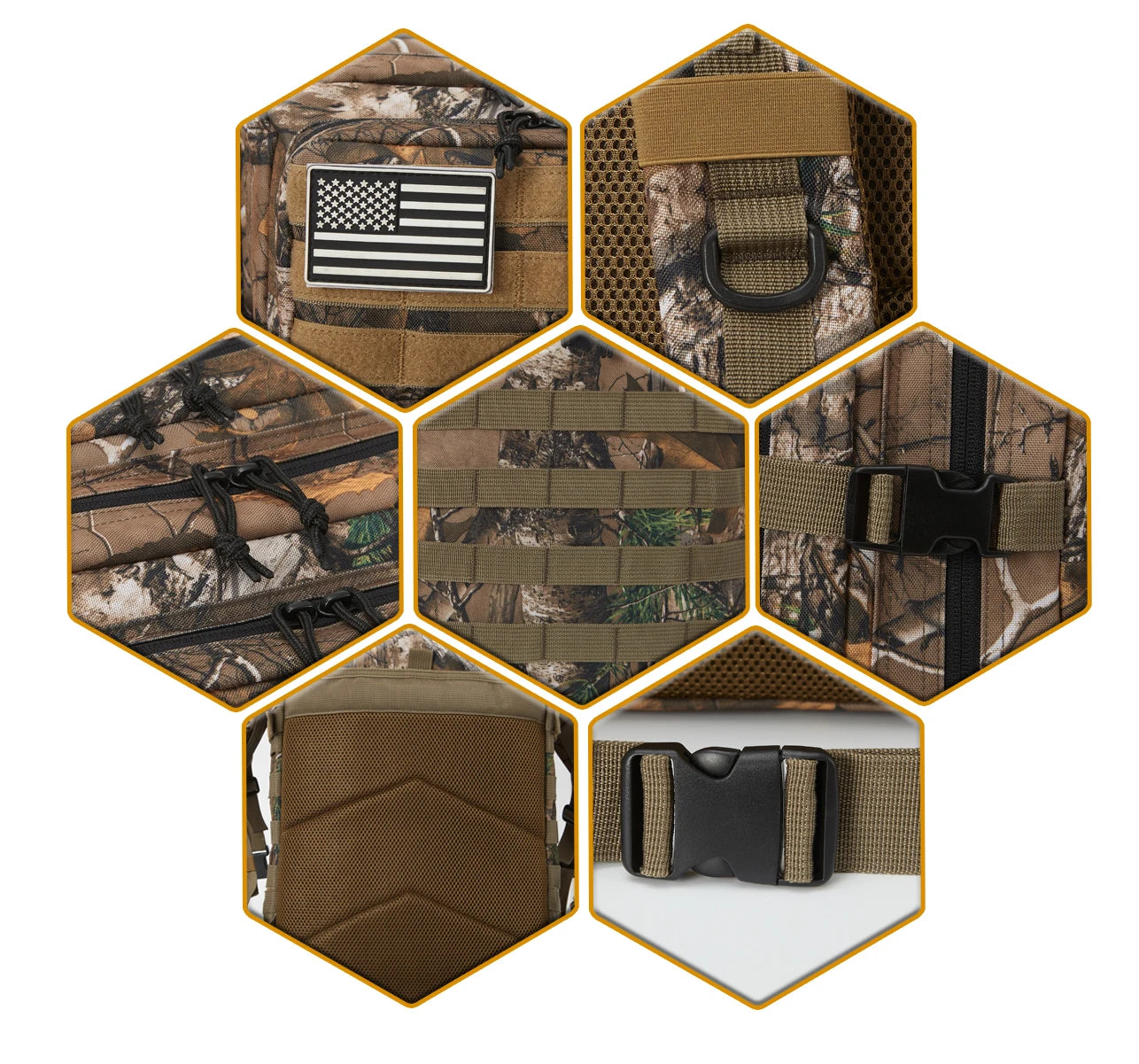 45L Tactical MOLLE Backpack for Hiking & Trekking