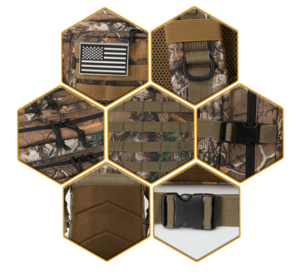 45L Tactical MOLLE Backpack for Hiking & Trekking