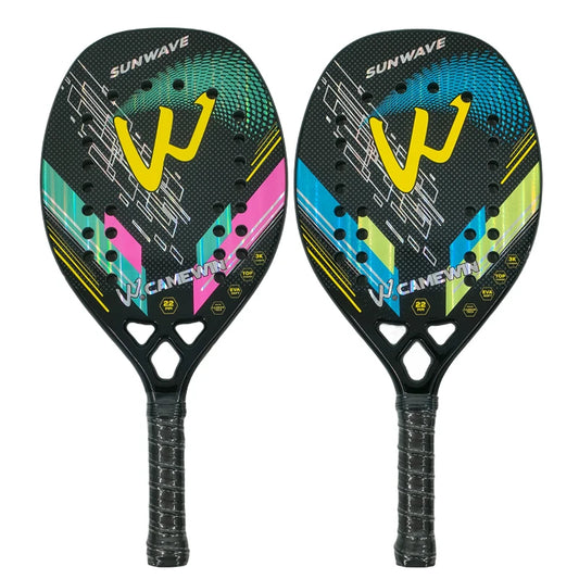 Camewin 3K Beach Tennis Racket - Full Carbon Fiber - Rough Surface
