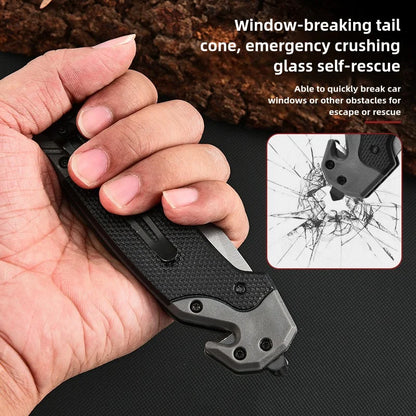 Tactical Rescue & Survival Folding Knife