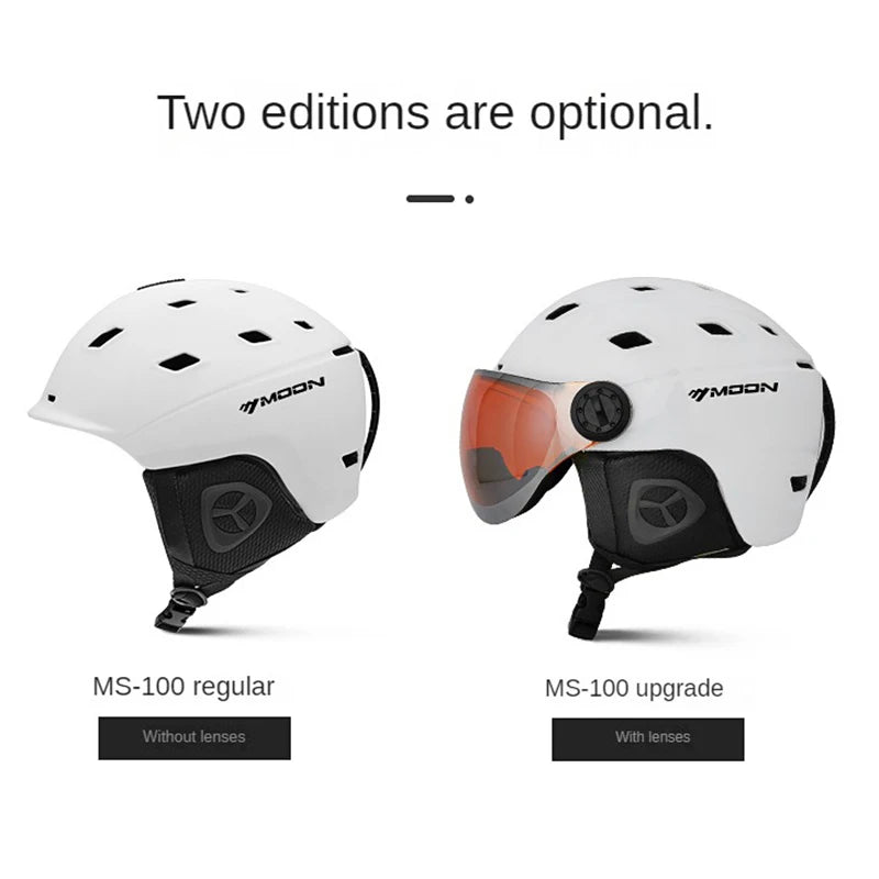 MOON Professional Ski & Snowboard Helmet (with Optional Visor)