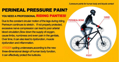 X-TIGER 5D Padded Cycling Underwear Shorts (6-Hour Support)
