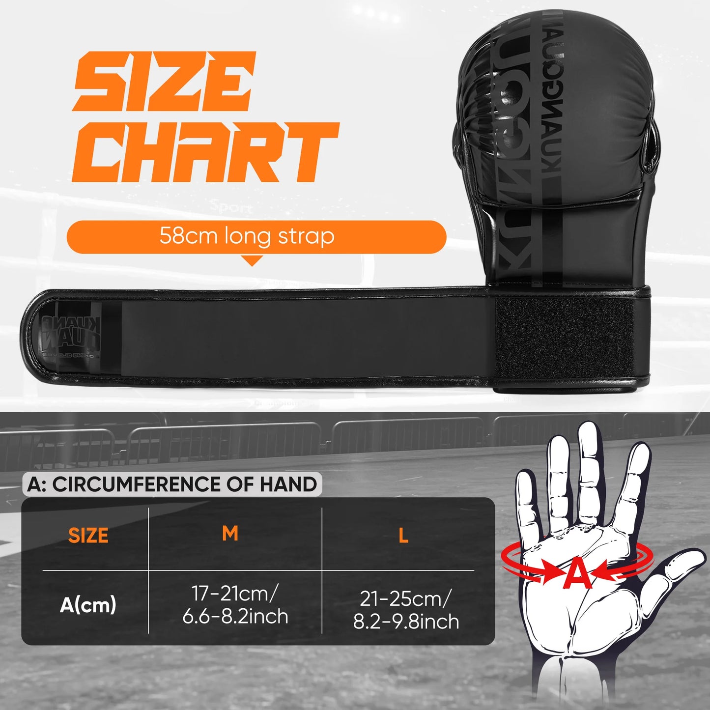 Extended Wrist Support MMA Sparring Gloves