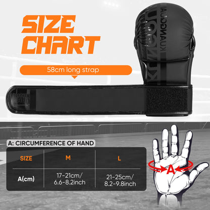 Extended Wrist Support MMA Sparring Gloves