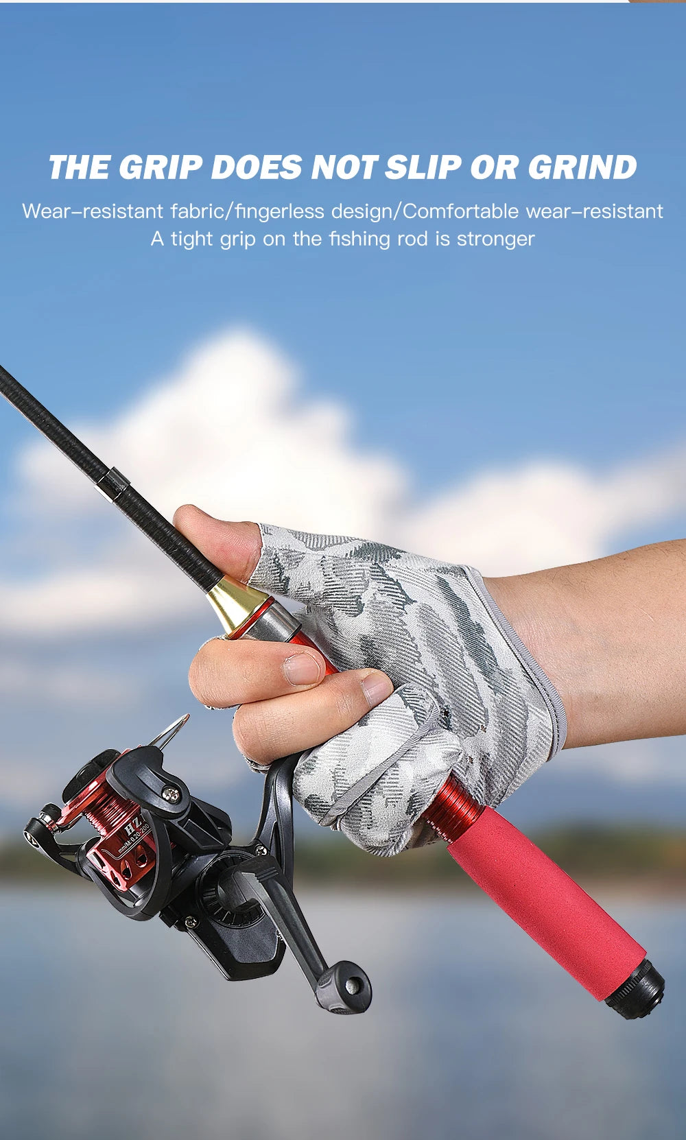 Three-Finger Breathable Fishing Gloves with UV Protection