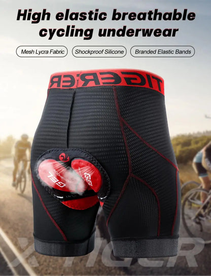 X-TIGER 5D Padded Cycling Underwear Shorts (6-Hour Support)