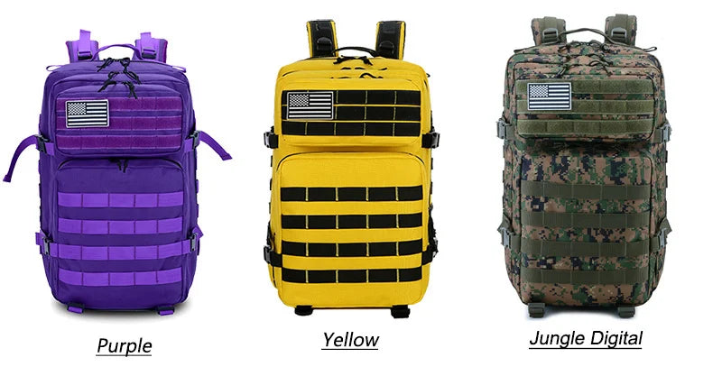 45L Tactical MOLLE Backpack for Hiking & Trekking
