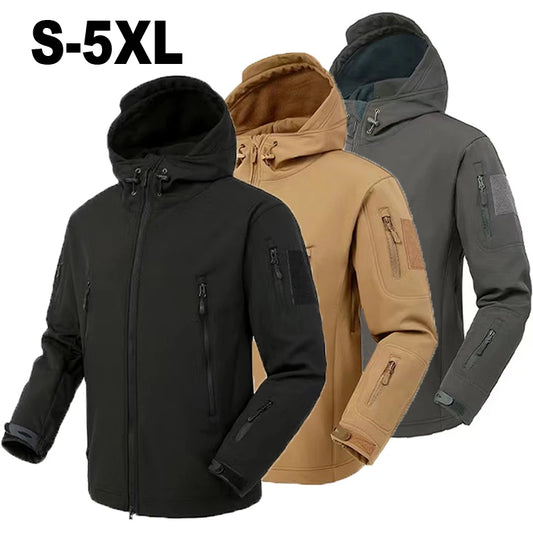 Waterproof Fleece-Lined Softshell Jacket & Pants Set