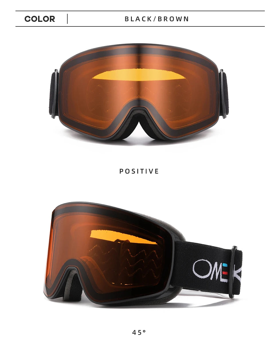 OMEKOL Classic Ski & Snowboard Goggles