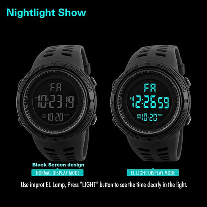Rugged Digital Sports & Outdoor Watch