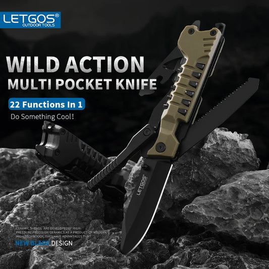LETGOS 22-in-1 Tactical Multi-Tool Pocket Knife