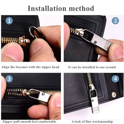 Instant Clip-On Metal Zipper Pulls