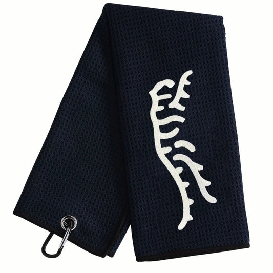 Embroidered Waffle-Weave Golf Towel