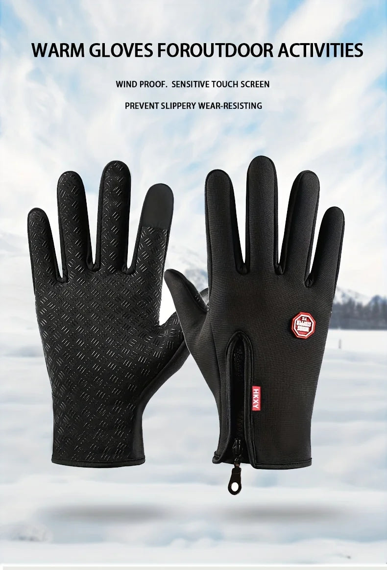 Waterproof Touchscreen Thermal Gloves for Outdoor Sports