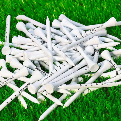 Professional Marked Wooden Golf Tees (50-Pack)