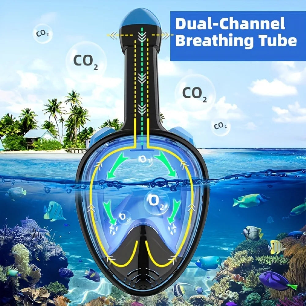 180° Panoramic Full-Face Snorkel Mask