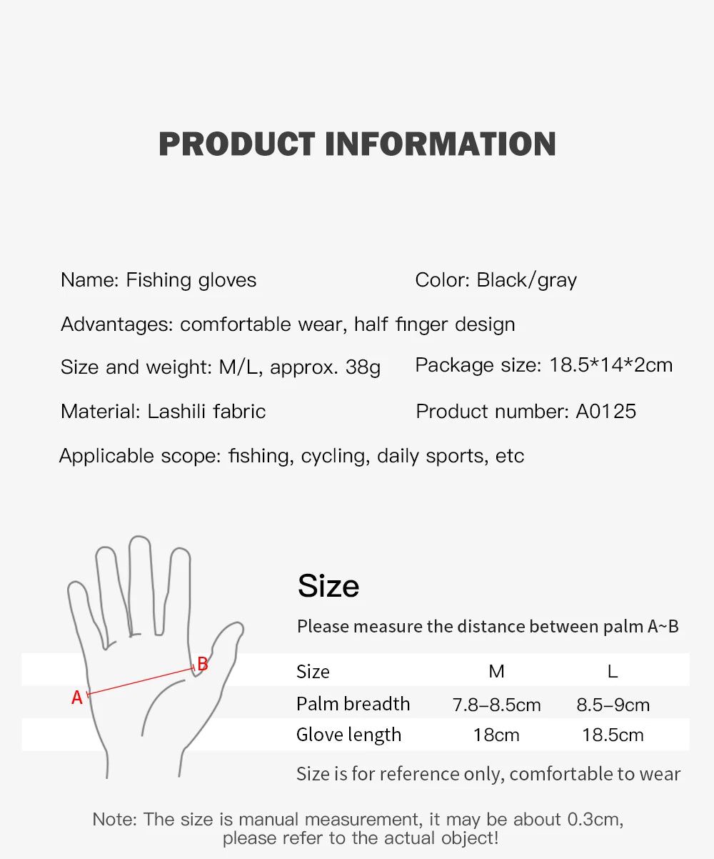 Three-Finger Breathable Fishing Gloves with UV Protection