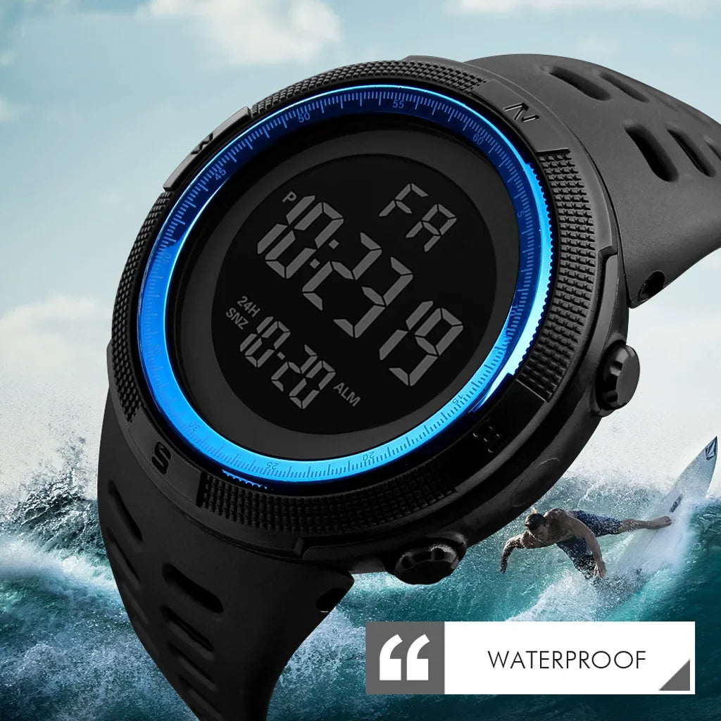 Rugged Digital Sports & Outdoor Watch