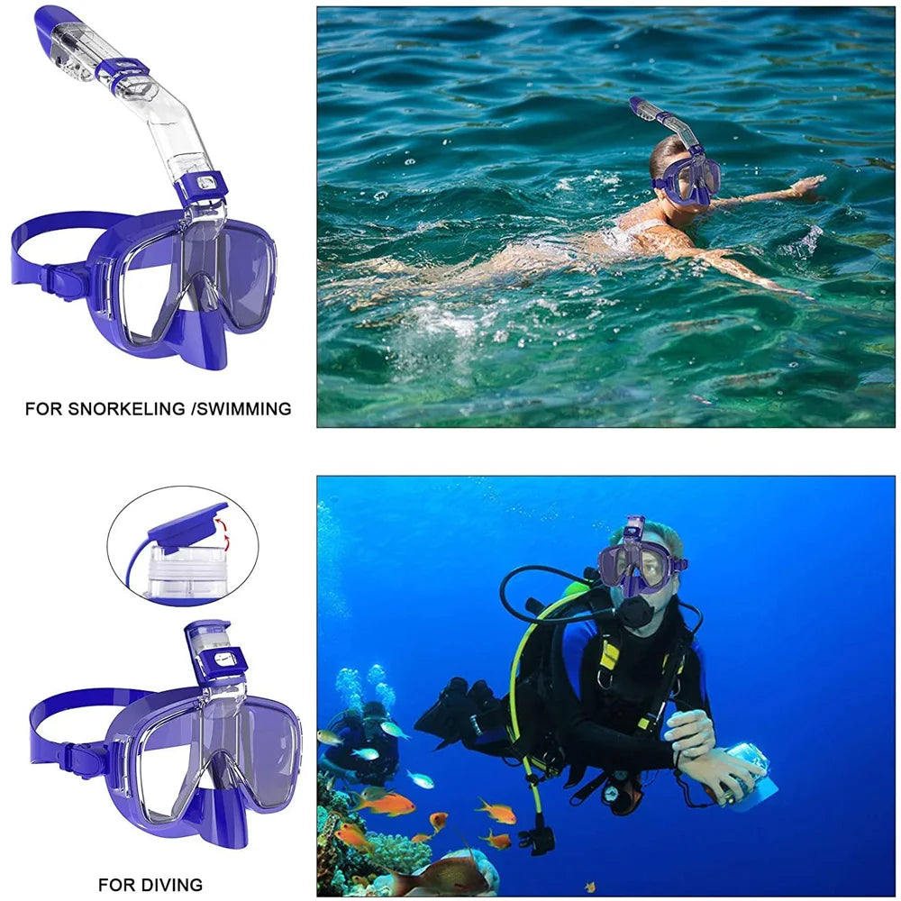 3-in-1 Convertible Snorkel & Dive Mask