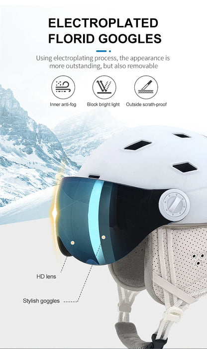 MOON Professional Ski & Snowboard Helmet (with Optional Visor)