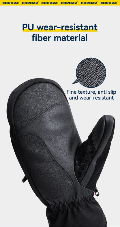 COPOZZ 3M Thinsulate Waterproof Ski Mittens