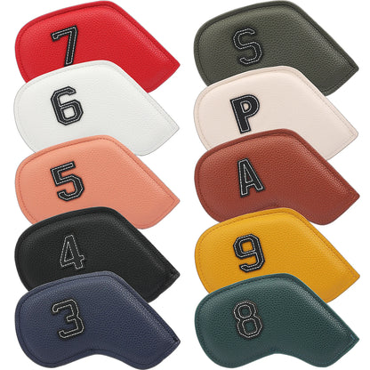 Premium PU Leather Iron Headcover Set