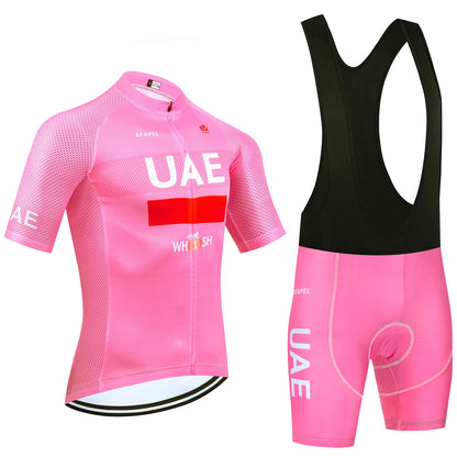 Pro-Team UAE Cycling Jersey & Bib Shorts Set (20D Gel Pad)