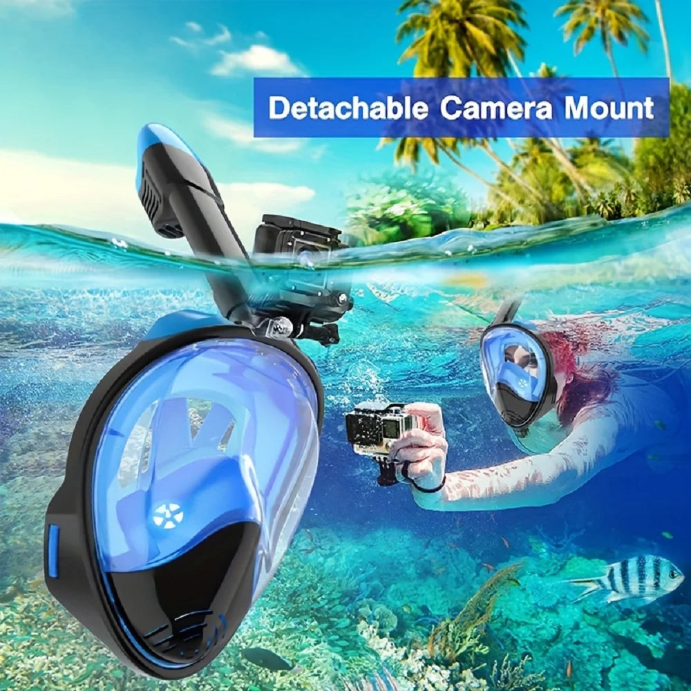 180° Panoramic Full-Face Snorkel Mask