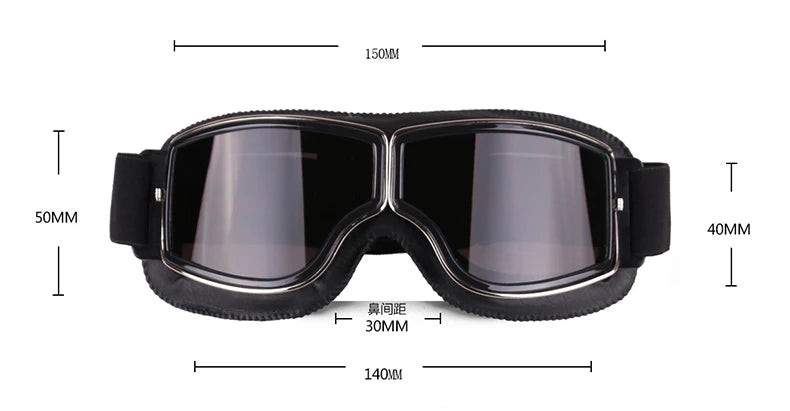 Vintage Leather Motorcycle & Ski Goggles