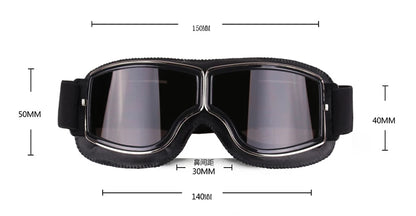 Vintage Leather Motorcycle & Ski Goggles