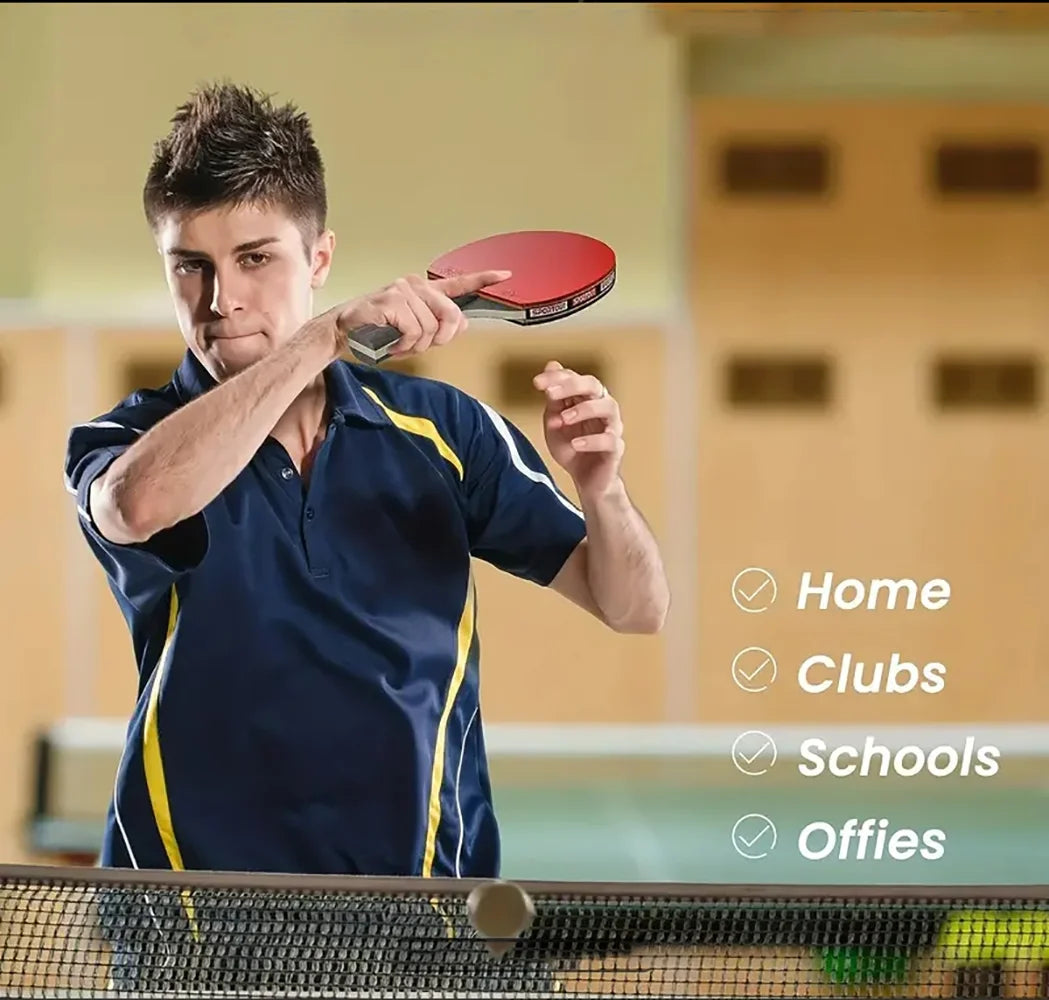 HUIESON 6-Star Carbon Table Tennis Racket Set (2-Pack)