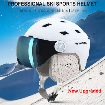 MOON Professional Ski & Snowboard Helmet (with Optional Visor)