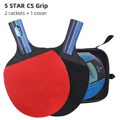 Professional Table Tennis Racket Set 2PCS - 5/6 Star