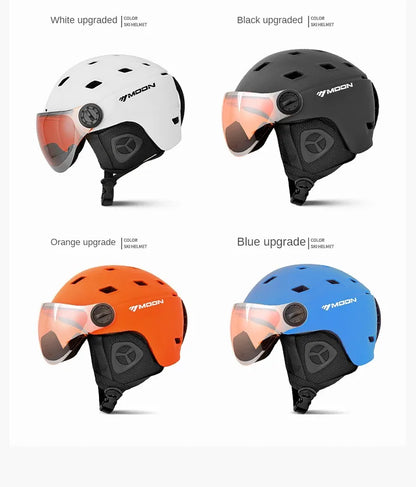 MOON Professional Ski & Snowboard Helmet (with Optional Visor)