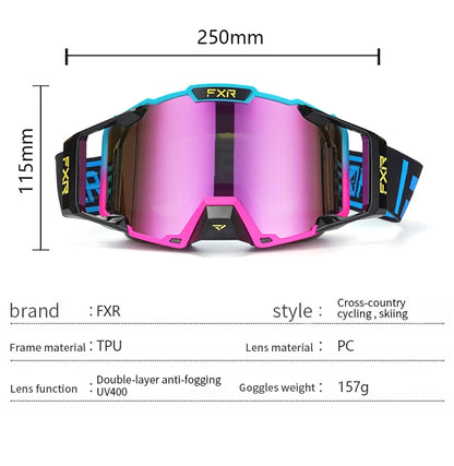 FXR Combat MX & Ski Goggles (Anti-Fog Double Lens)