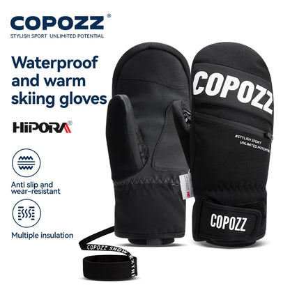COPOZZ 3M Thinsulate Waterproof Ski Mittens