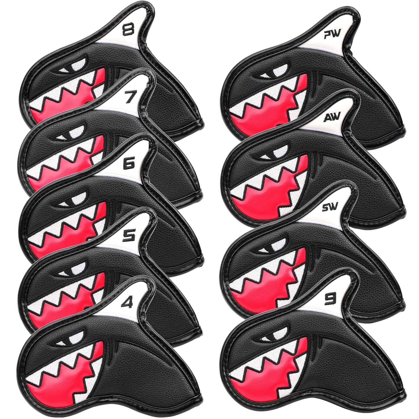 Premium PU Leather Iron Headcover Set