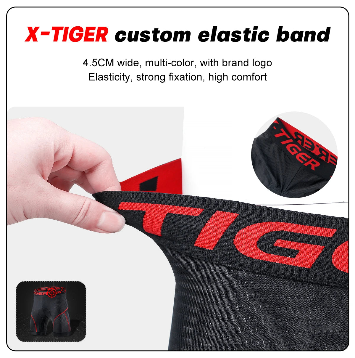 X-TIGER 5D Padded Cycling Underwear Shorts (6-Hour Support)