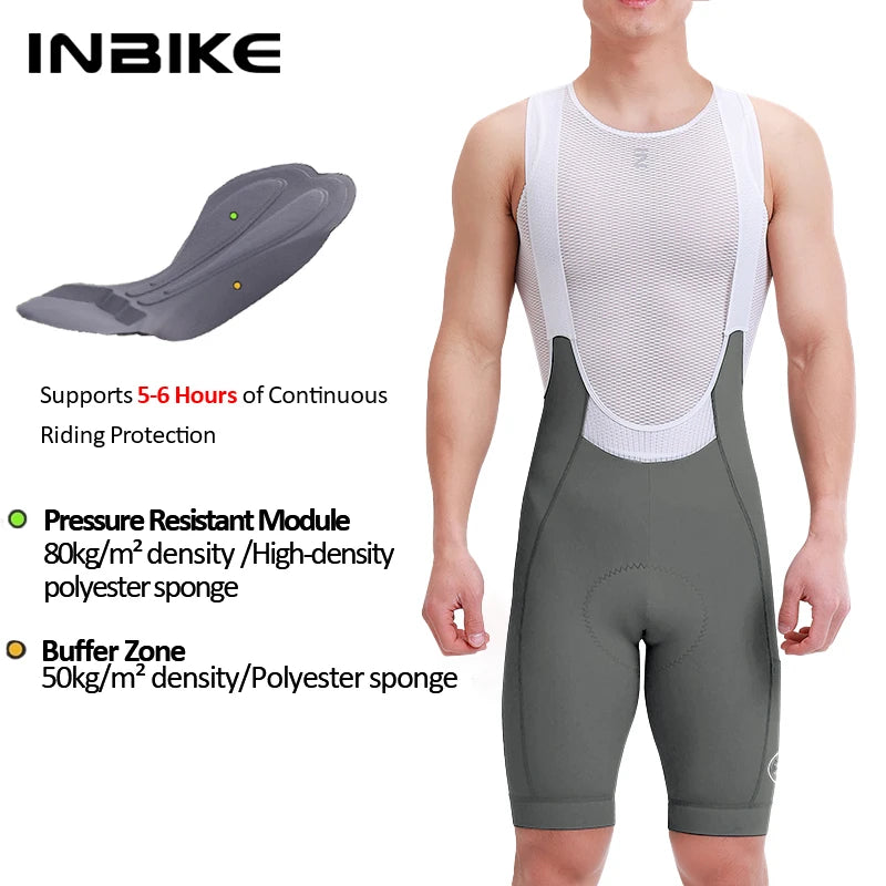 INBIKE Pro Endurance Bib Shorts (5-6 Hour Pad)