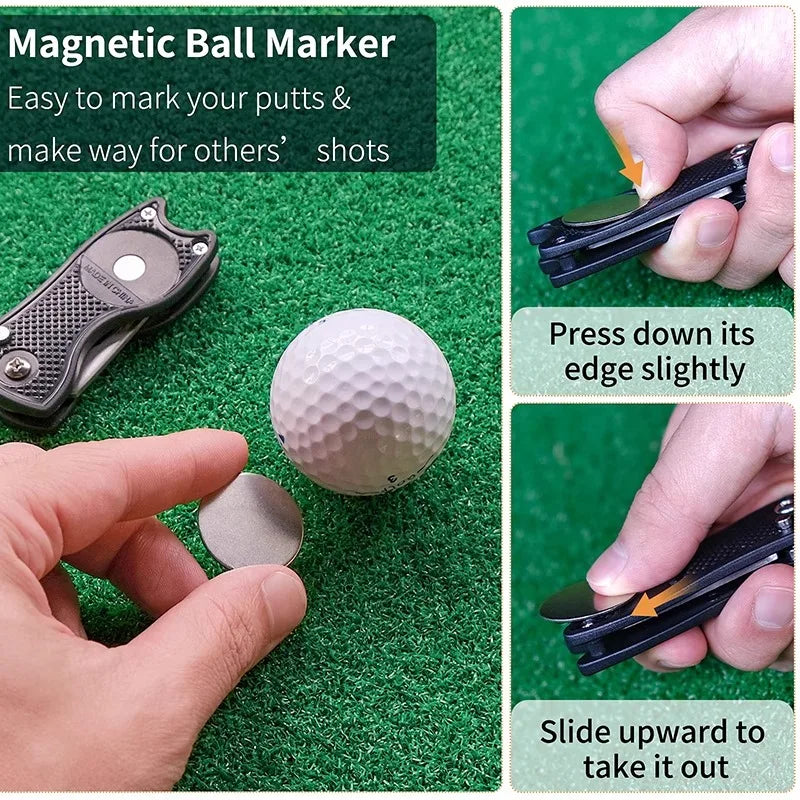 3-in-1 Switchblade Golf Divot Tool