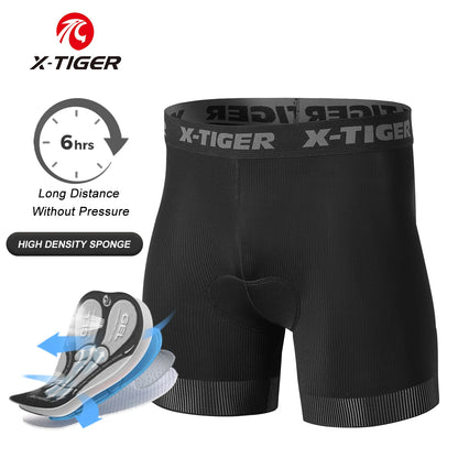 X-TIGER 5D Padded Cycling Underwear Shorts (6-Hour Support)
