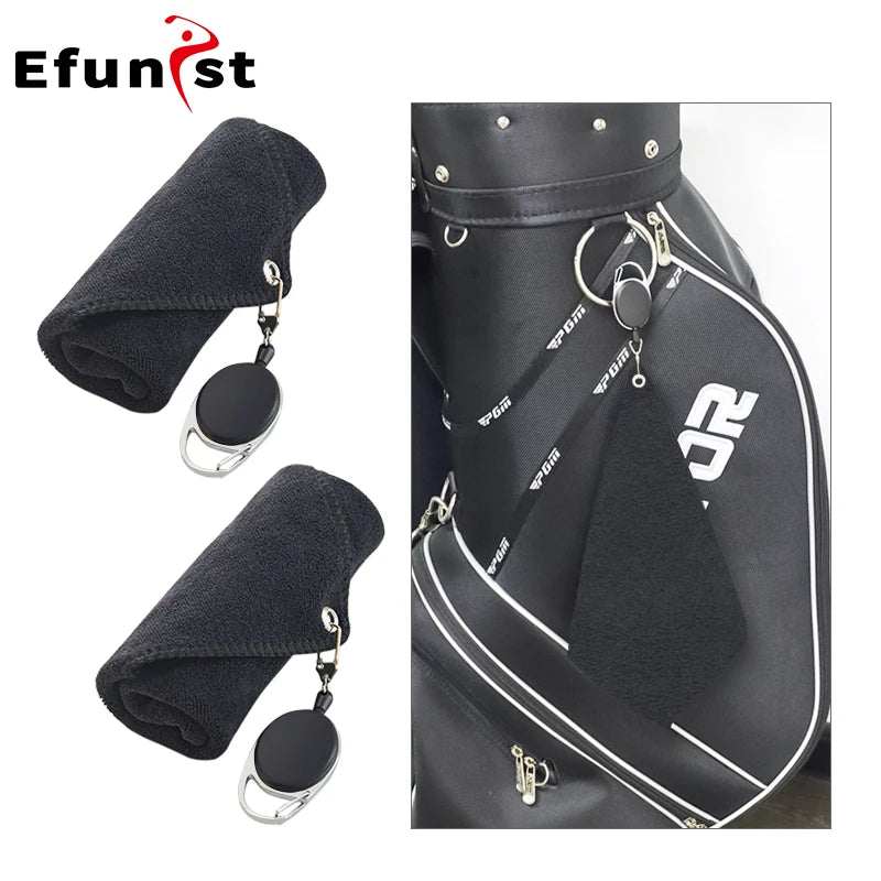 Retractable Microfiber Golf Towel
