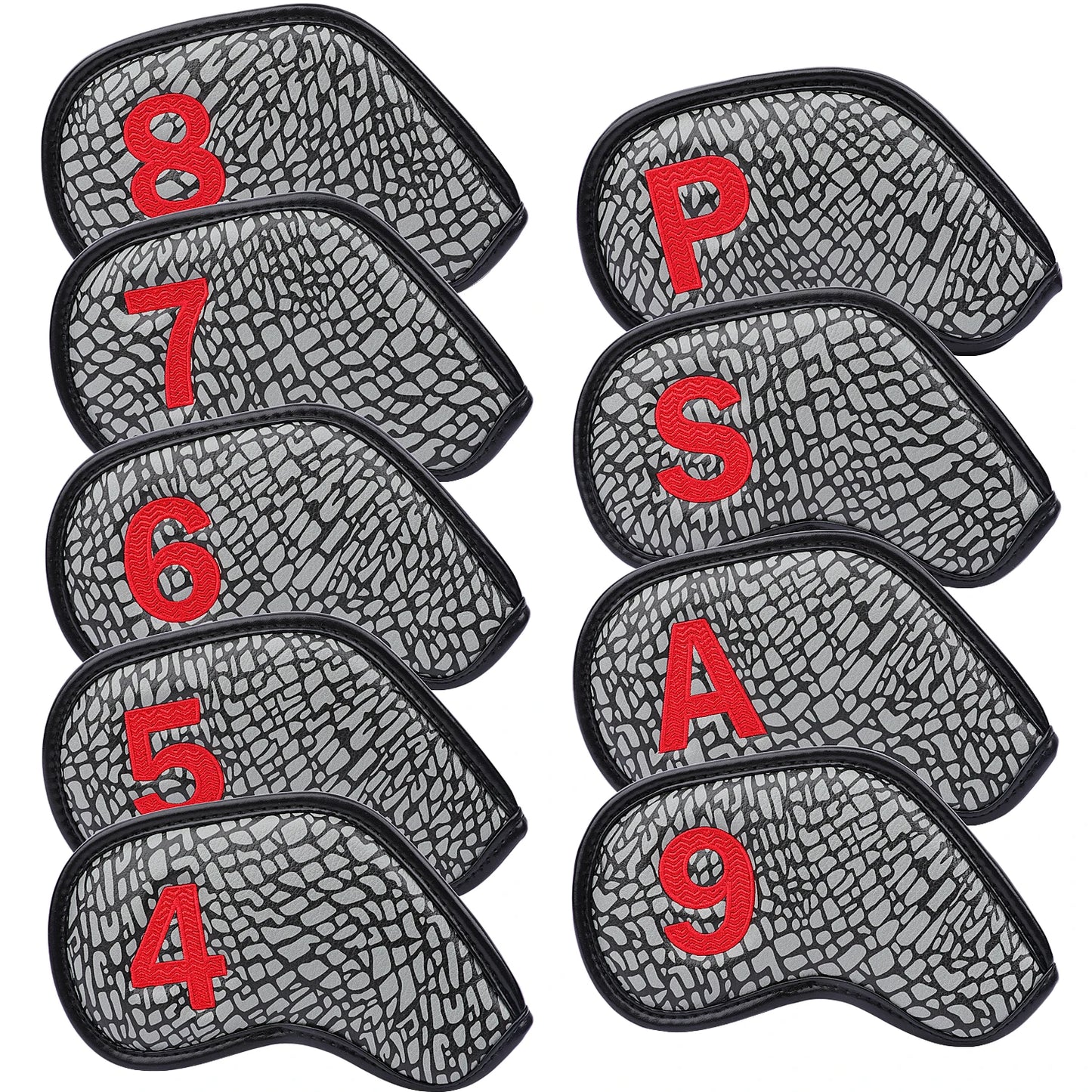 Premium PU Leather Iron Headcover Set