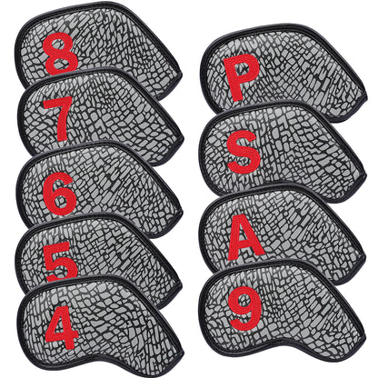 Premium PU Leather Iron Headcover Set