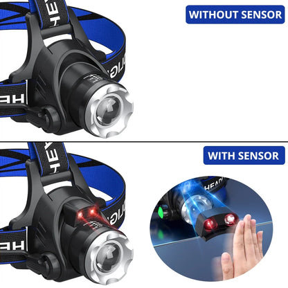 High-Power LED Headlamp (Rechargeable & Waterproof)