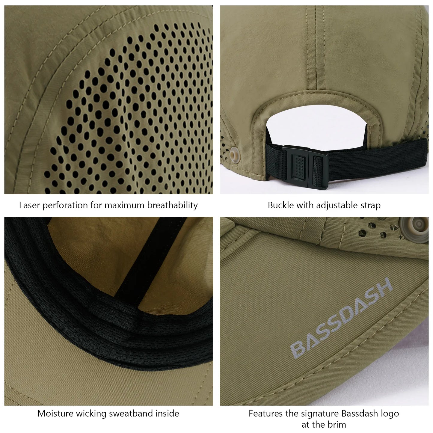 BASSDASH UPF 50+ Convertible Sun Hat