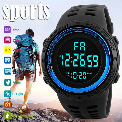 Rugged Digital Sports & Outdoor Watch